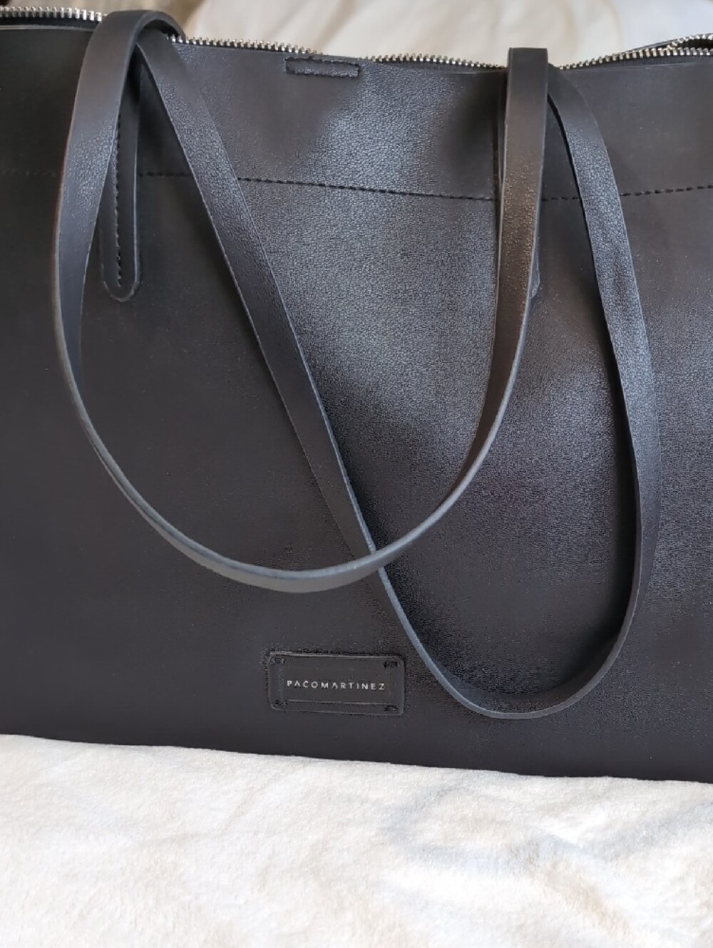 Black Tote Bag with Dual Straps